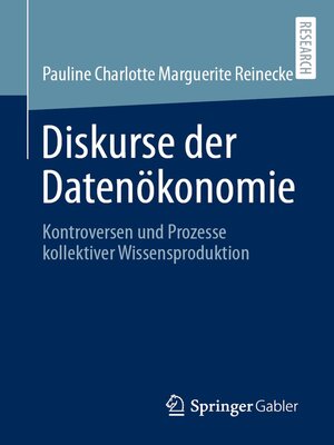 cover image of Diskurse der Datenökonomie